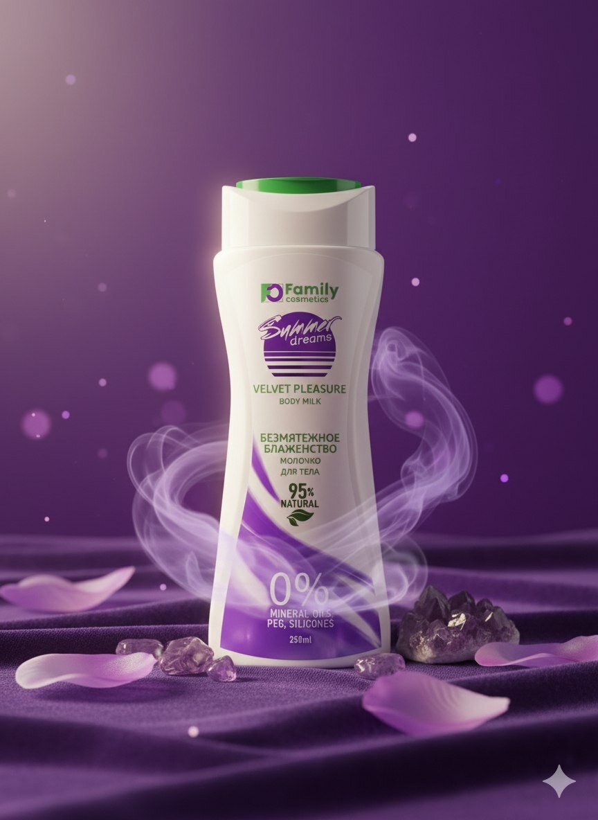 Молочко Family cosmetics "Безмятежное блаженство", для всех типов волос, 250мл