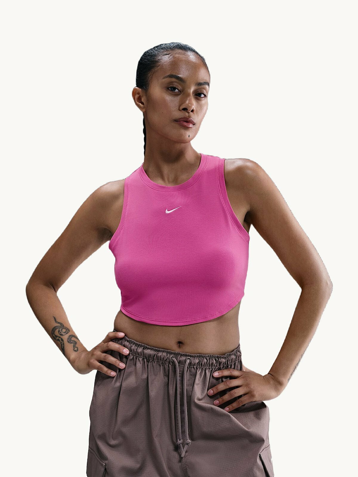 Топ спортивный NIKE Essential, 1 шт., размер M, розовый