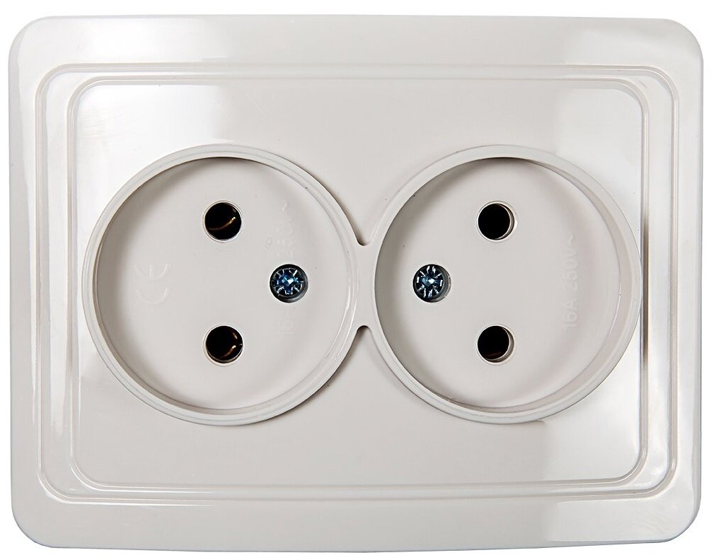 фото Двойная розетка IN HOME CLASSICO белая 2102 4680005959914 15918945