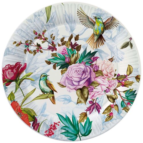 фото Набор для праздника птица и цветы (тарелка мал., тарелка бол., стакан по 12 шт.) nd play