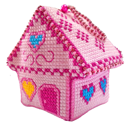 фото Zengana набор для вышивания бисером и нитками мармеладный домик 8 х 6 см (м-063)