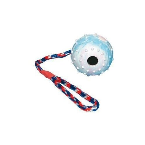 Trixie Игрушка для собак Мяч резиновый на веревке 30см/d=7см Trixie УТ/3308 Мяч резиновый на веревке 30/7см игрушка хаген серия bomber мяч светящийся с ручкой на веревке черный 12 7см h80828