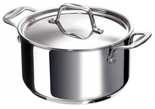Кастрюля с крышкой Chef 5 л диаметр 24 см, нержавеющая сталь 18/10, BEKA, Бельгия, 12061244