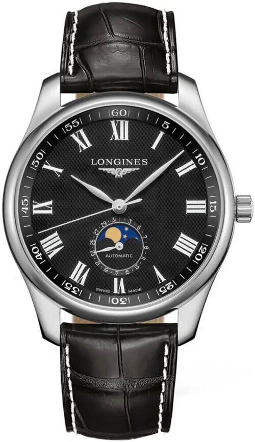 Наручные часы LONGINES The Longines Master Collection, серебряный, черный