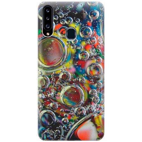 фото Ультратонкий силиконовый чехол-накладка для samsung galaxy a20s с принтом "маленькие пузырьки" gosso