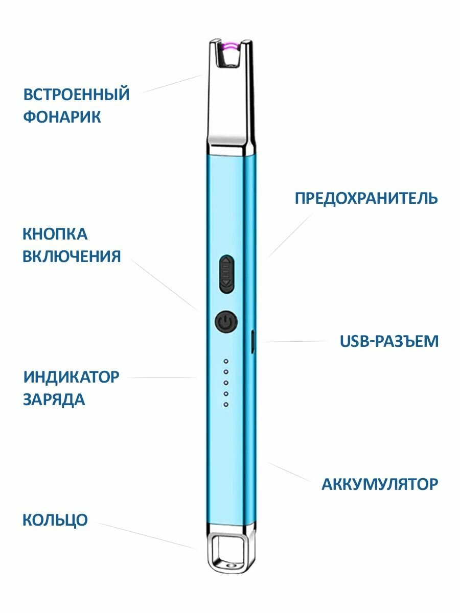 USB зажигалка для кухонной плиты, с фонариком - фотография № 2