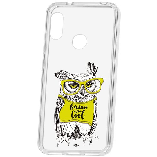 фото Чехол на xiaomi redmi 6 pro kruche print сова в очках кruче