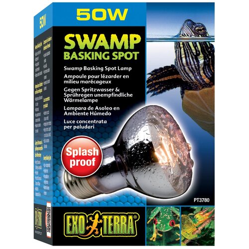 Лампа лампа галогенная Exo Terra Swamp Basking Spot (PT3780) , 250 люмен , 50 Вт грот exo terra crocodile skull 23x7 5x12 см бежевый