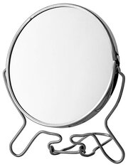 Зеркало настольное №6, увеличительное, двухстороннее, круглое, металл, диаметр 14,4 см