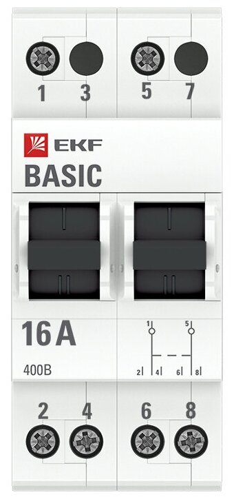 Переключатель трехпозиционный EKF 2п 16А Basic tps-2-16 - фотография № 2