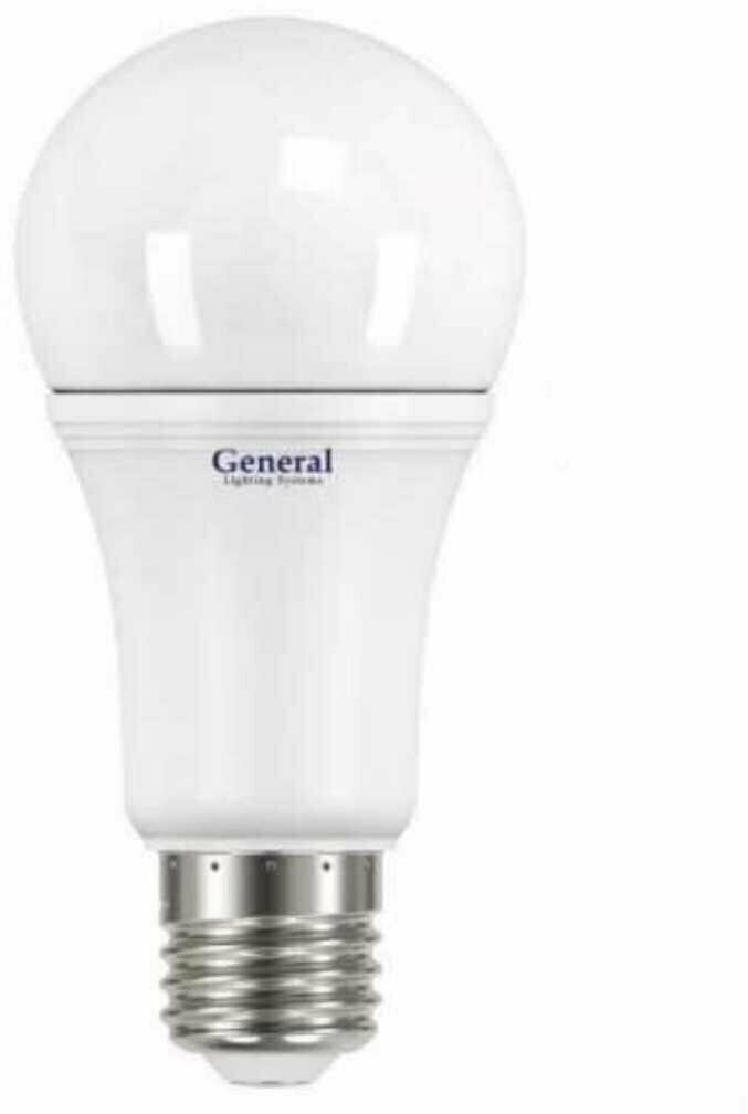 Лампа светодиодная E27, 20 Вт, 230 В, груша, 6500 К, свет холодный белый, General Lighting Systems, GLDEN-WA60