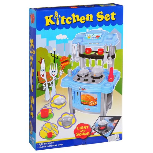 фото Игровой набор кухонная плита, мебель, посуда, музыка и свет (д26132) yako