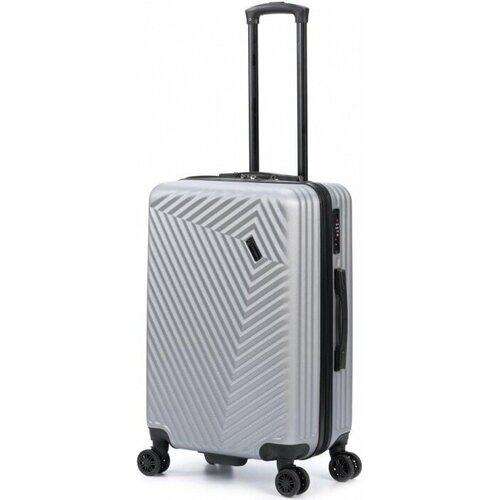 Чемодан Torber, 62 л, серебряный чемодан torber 62 л размер m голубой