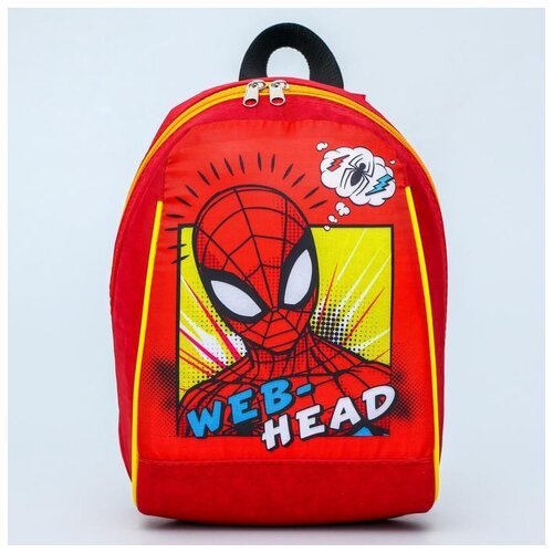 Рюкзак Marvel Человек Паук, 20*13*26 см, на молнии, красный marvel рюкзак школьный с эргономомической спинкой человек паук spider man 37 26 13 см
