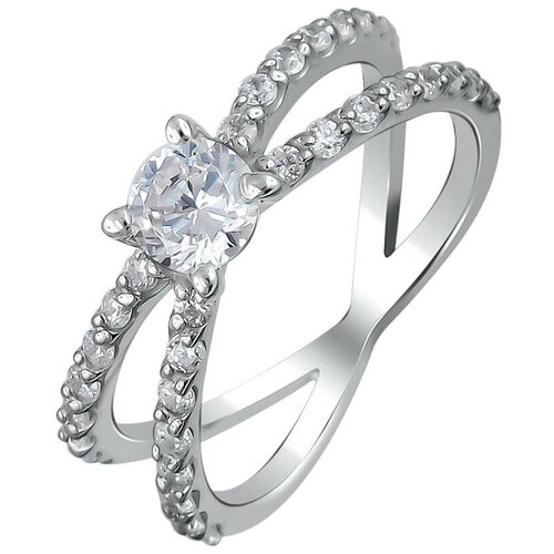 фото Эстет кольцо с 33 фианитами из серебра 01к1512137, размер 18