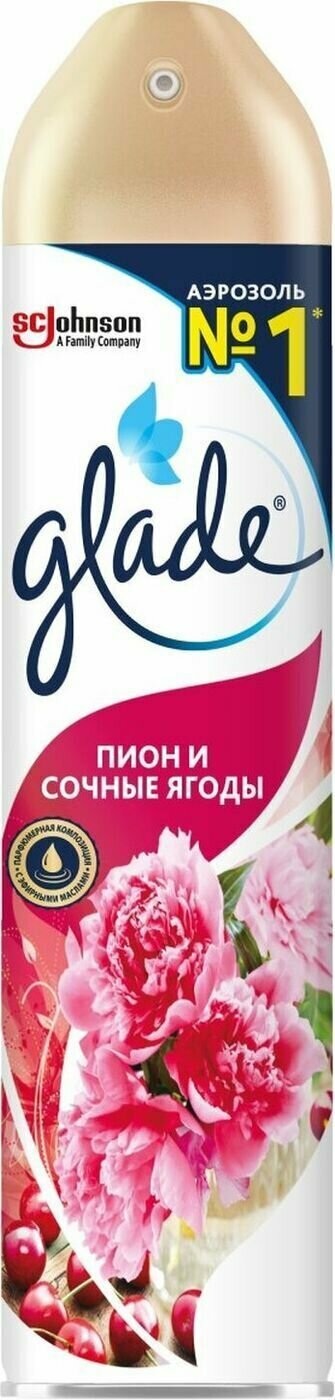 Освежитель воздуха аэрозоль Glade Пион и Сочная ягода 300 мл