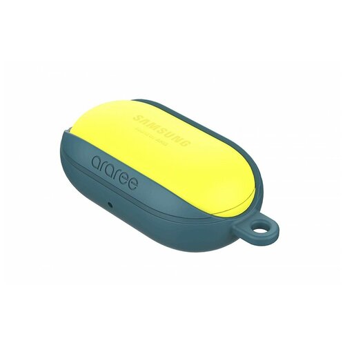 фото Силиконовый чехол araree bean для galaxy buds/buds+, зеленовато-синий (forest blue)