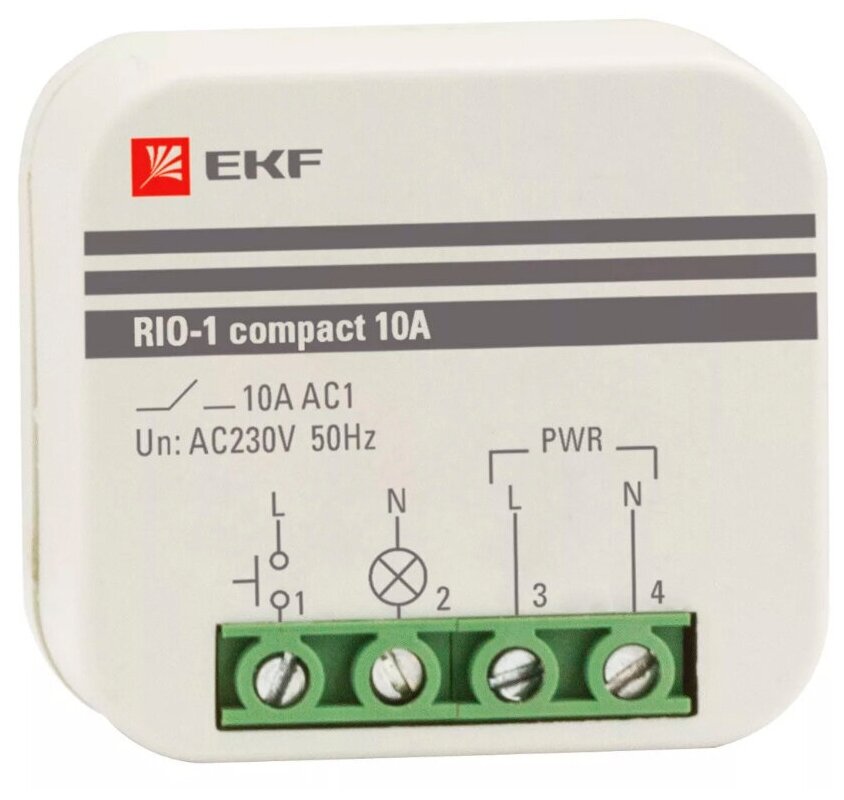 Импульсное реле RIO-1 compact 10А EKF PROxima rio-1k-10