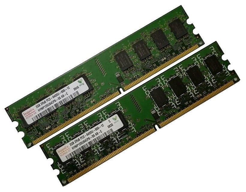 Б/у ОЗУ Dimm 4Gb PC2-6400(800)DDR2 Hynix HYMP125U64CP8-S6 (Kit 2x2Gb)