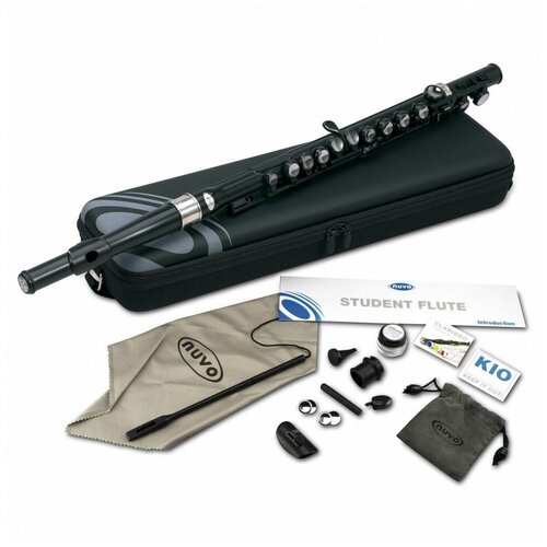 NUVO Student Flute - Black флейта, студенческая модель, материал - пластик, цвет - чёрный, в комплекте клапан Соль.
