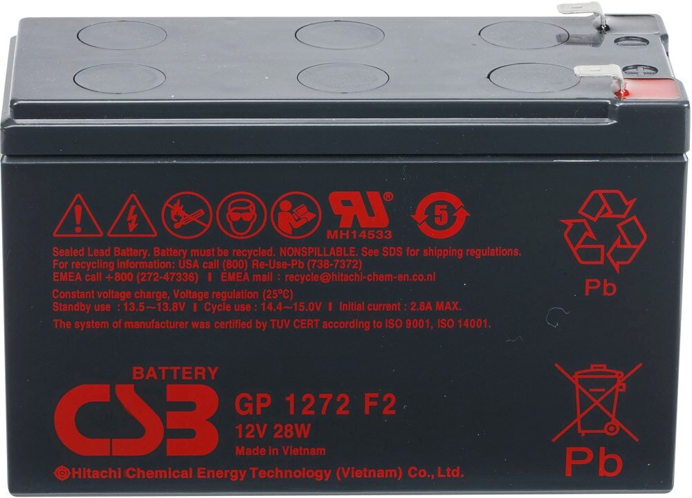 Аккумуляторная батарея CSB GP1272 F2 (12V28W)