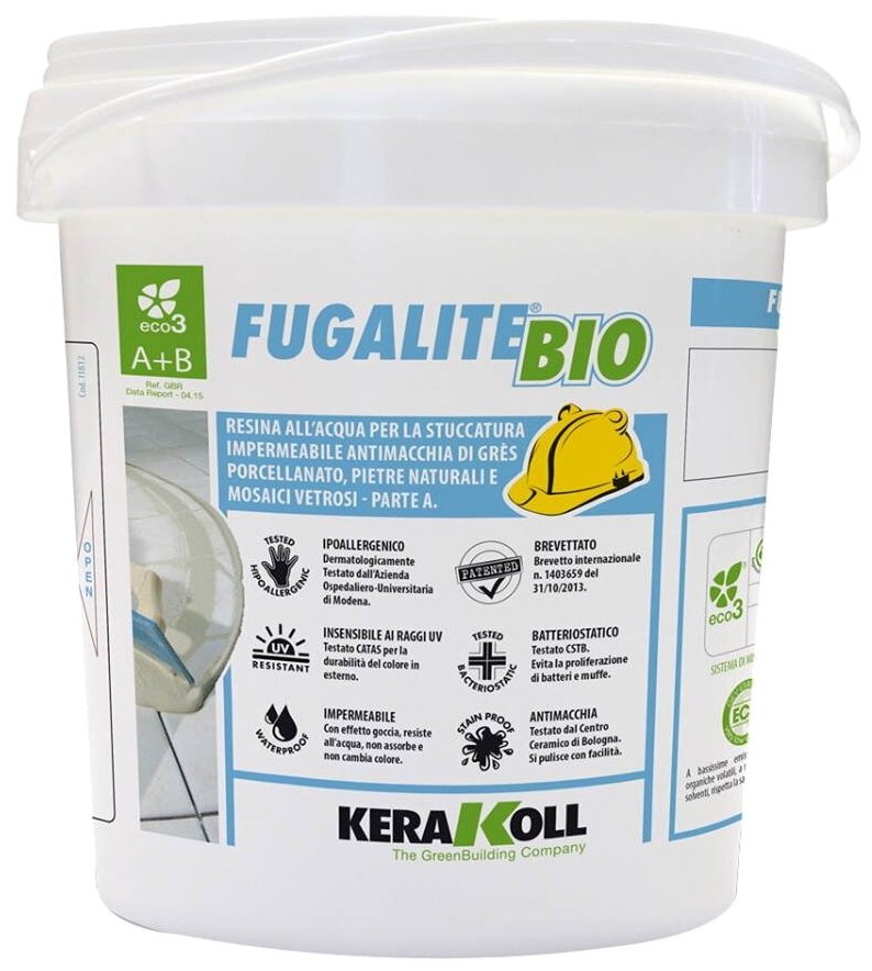 Затирка для плитки двухкомпонентная на эпоксидной основе Kerakoll Fugalite Bio (3кг) 46 (Ivory)