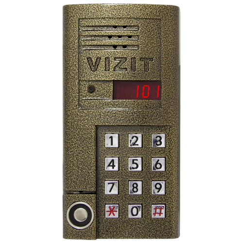 Вызывная (звонковая) панель на дверь VIZIT БВД-SM101TCPL бронза бронза блок коммутации абонентов vizit бк 4mve