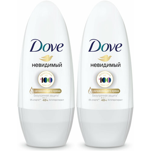 Антиперспирант-дезодорант Dove, роликовый, Невидимый, 50 мл, 2 шт.