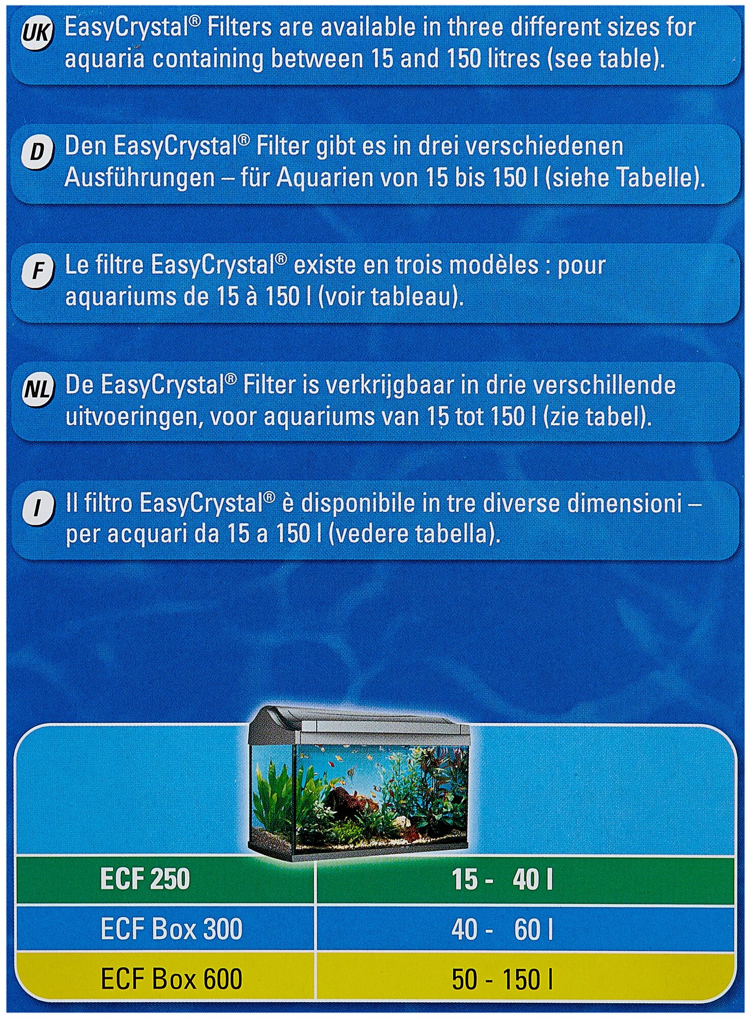 Tetra EasyCrystal 250 внутренний фильтр для аквариумов 15-40 л - фотография № 5