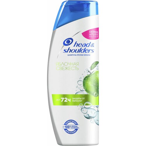 Head & Shoulders Яблочная свежесть, Шампунь для всех типов волос, против перхоти, для головы и плеч, Глубокое увлажнение, 400 мл