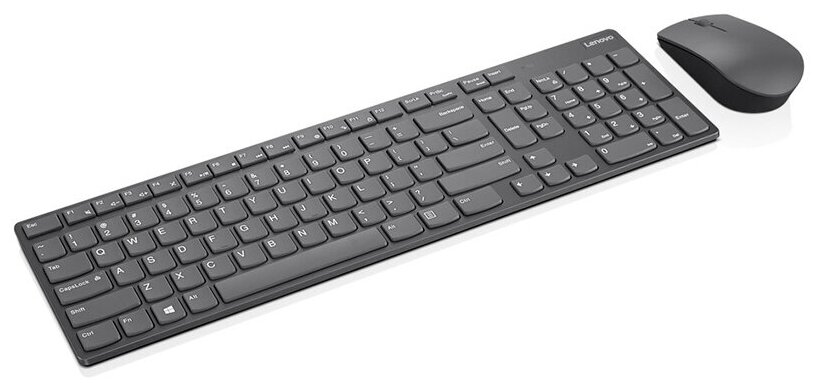Комплект (клавиатура+мышь) LENOVO Combo Professional, USB, беспроводной, черный [4x30t25796]