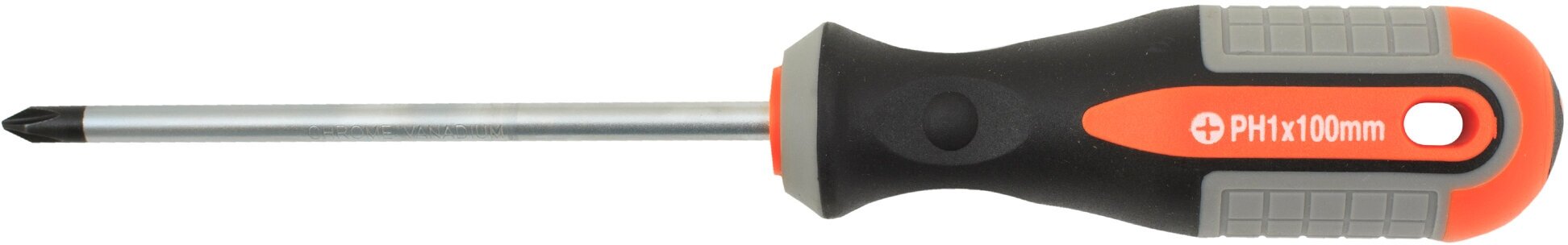 Отвертка стрежневая крестовая ROUND GRIP PH1x100 мм 751110