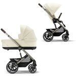 Cybex Balios S Lux Коляска 2 в 1 (2023), рама Taupe, текстиль Seashell Beige - изображение