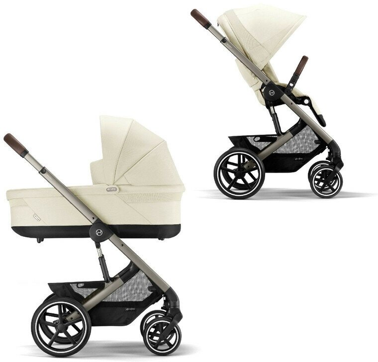 Cybex Balios S Lux Коляска 2 в 1 (2023), рама Taupe, текстиль Seashell Beige