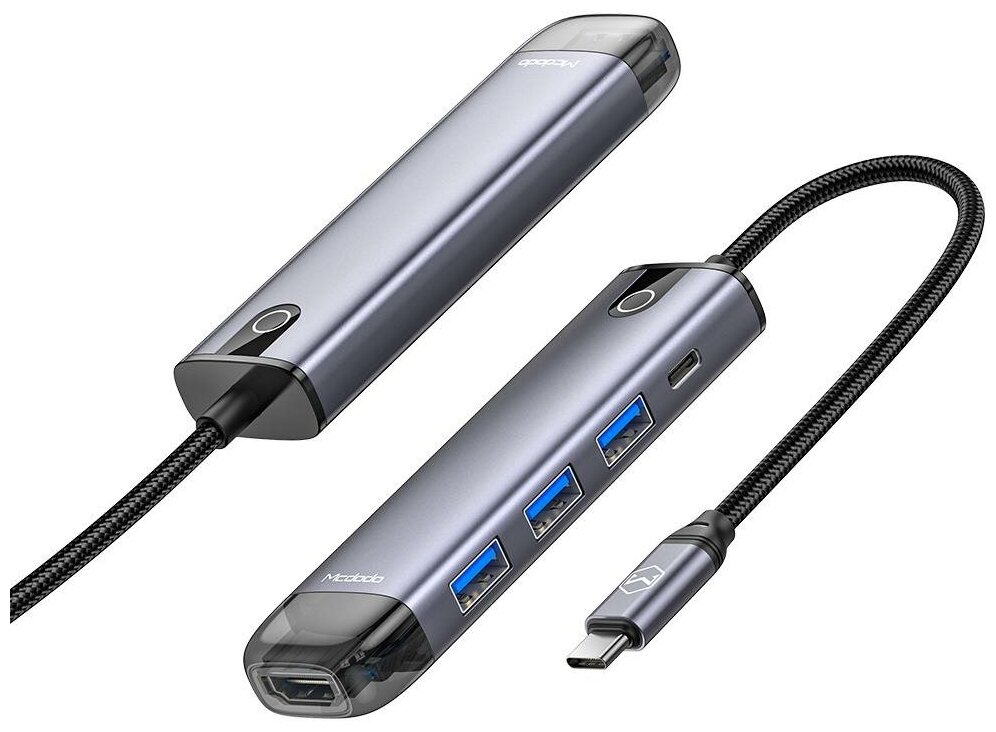 USB-концентратор Mcdodo HU-7750 5-в-1 Типа С-с К USB 30x3 HMDI Адаптер PD