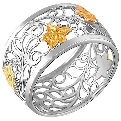 фото Эстет кольцо из серебра с позолотой 01к0510925ар, размер 16