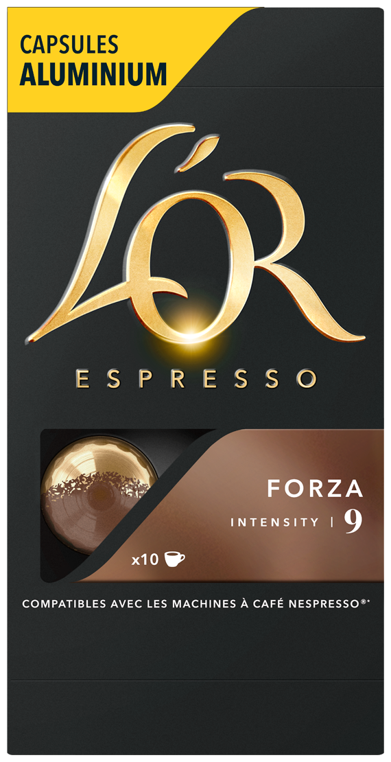 Кофе в алюминиевых капсулах L'OR "Espresso Forza" для кофемашин Nespresso, комплект 5 шт., 10 порций, 4028605 - фотография № 3