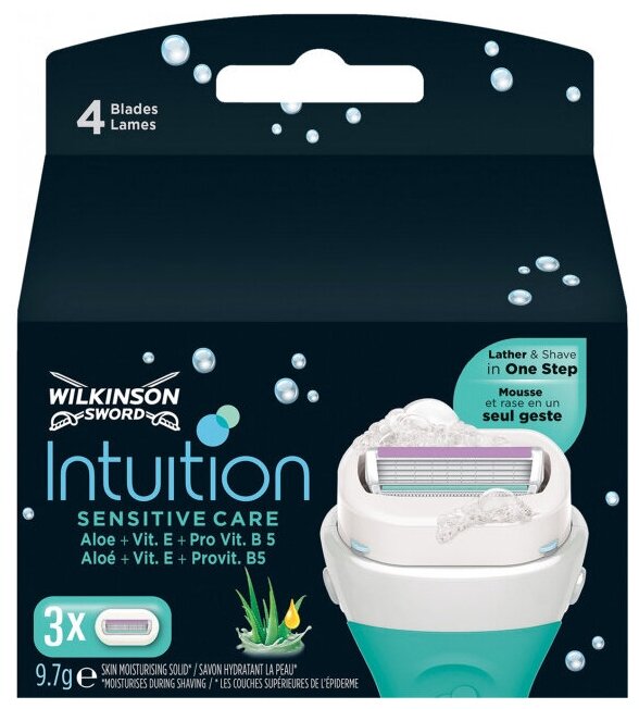 Wilkinson Sword Intuition Sensitive Сменные лезвия, 3 шт.