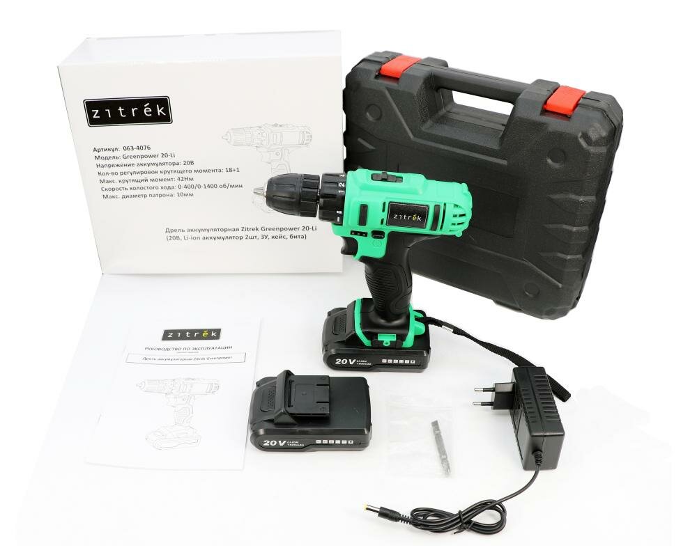 Zitrek Дрель аккумуляторная Greenpower 20-Li 063-4076