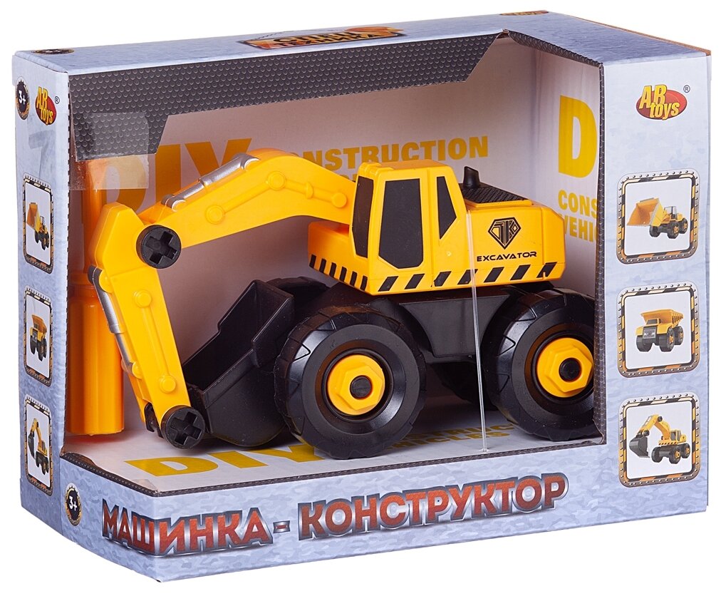 Конструктор ABtoys Спецтехника C-00458 Экскаватор с отверткой