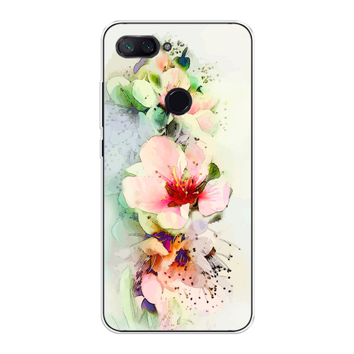 Силиконовый чехол на Xiaomi Mi 8 Lite (Youth Edition) / Сяоми Ми 8 Лайт (Юс Эдишн) Нежные цветы
