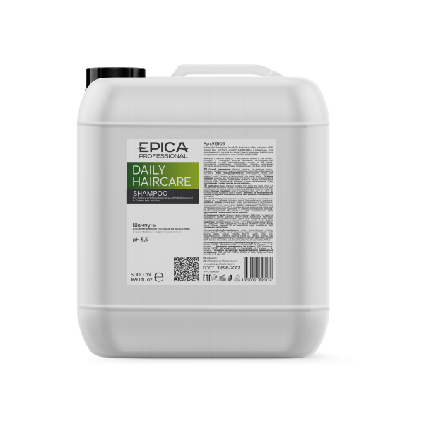 EPICA Professional Daily Haircare Шампунь с маслом бабассу и экстрактом зеленого чая, 5000мл.