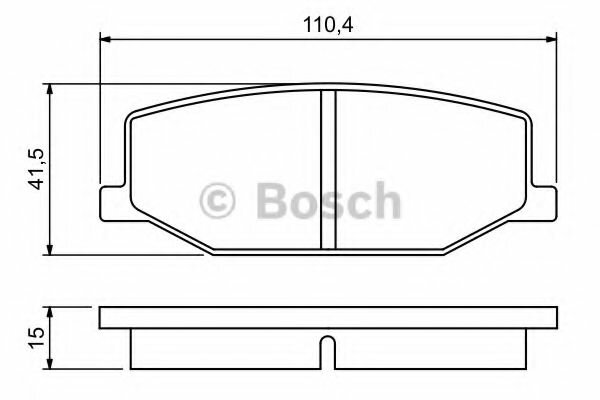 Колодки тормозные дисковые перед Bosch 0 986 460 935