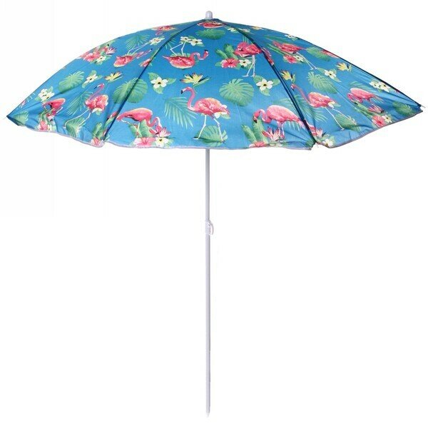 Зонт пляжный D=170см h-190см «Фламинго» голубой ДоброСад