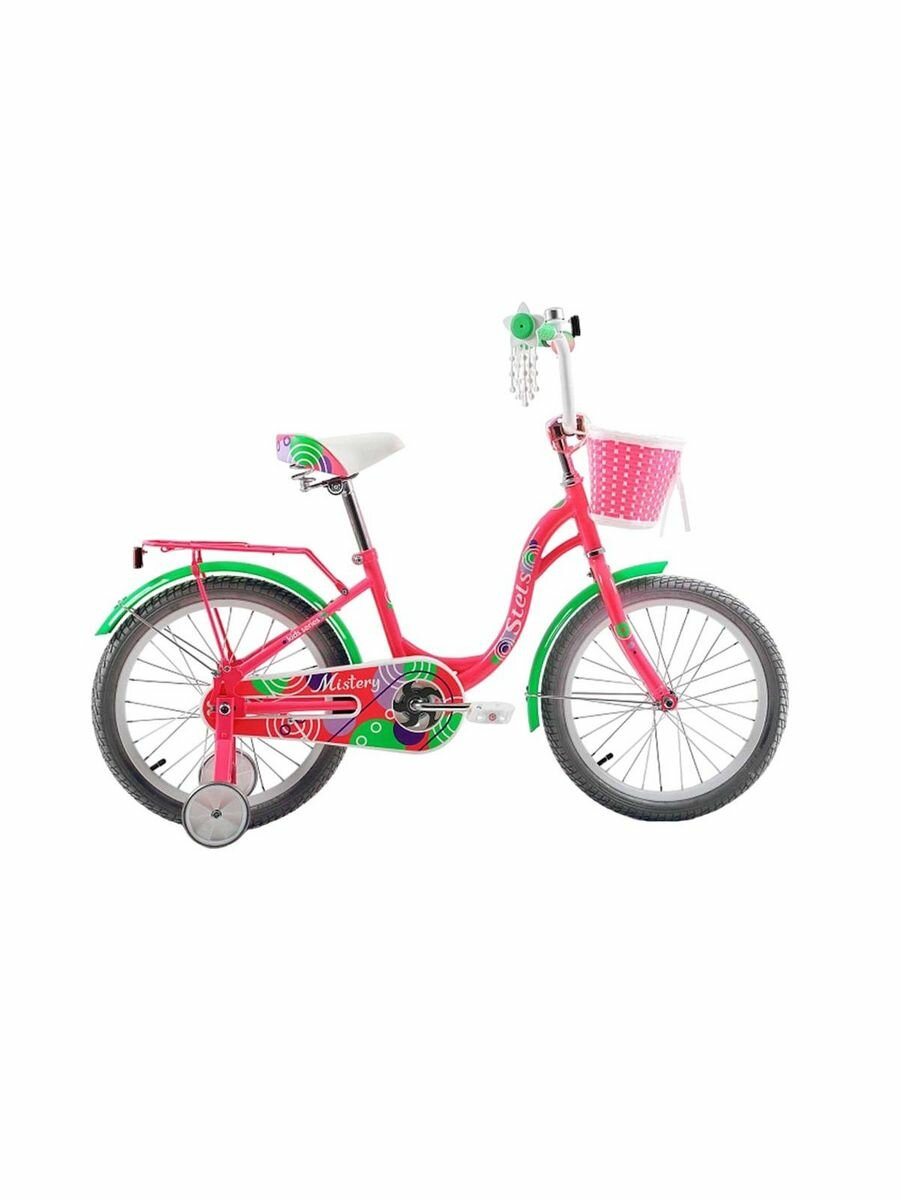 Велосипед детский Stels Mistery C 18" 2024 года розово-зеленый