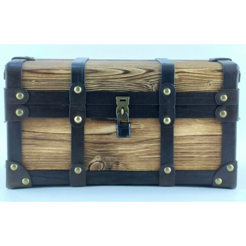 Шкатулка ( дерево , кожа) авторская