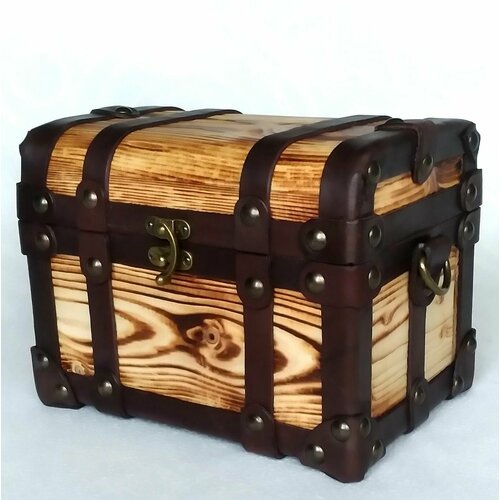 Шкатулка 21см/15см/16см ( дерево, кожа )