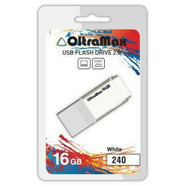 USB Flash накопитель OltraMax 16Gb OltraMax 240 White (OM-16GB-240-White)