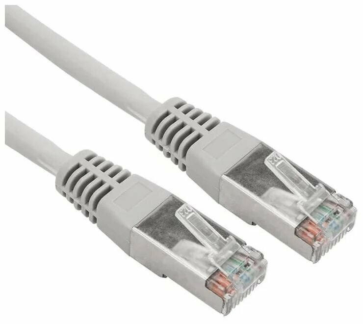 Патч-корд (REXANT (18-1007) Патч-корд U/UTP, категория 5E, RJ45-RJ45, неэкранированный, PVC серый, 5 м)