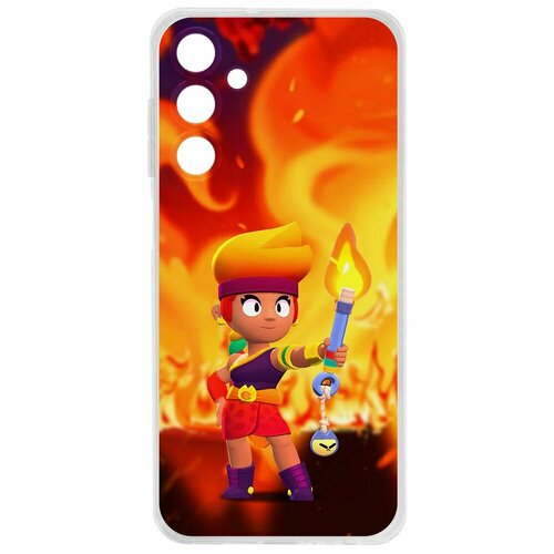 Чехол-накладка Krutoff Clear Case Brawl Stars-Амбер для Samsung Galaxy A25 5G (A256) чехол накладка krutoff soft case brawl stars призрак скуик для samsung galaxy a25 5g a256 черный